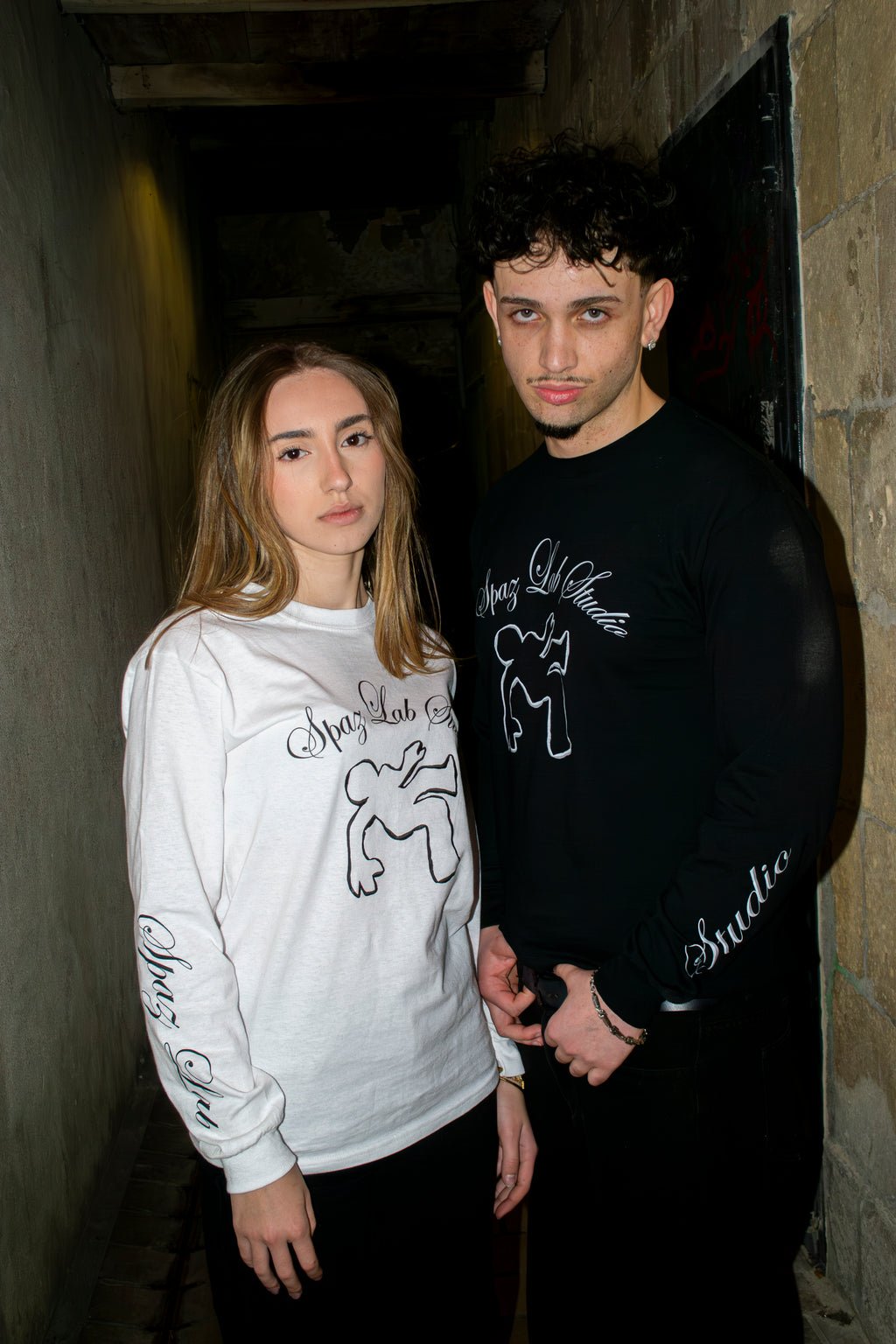 Abstract Black Spaz Longsleeve